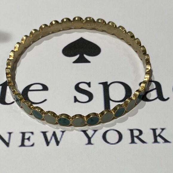 kate spade bangle teal and green enamel gold tone - Picture 1 of 4